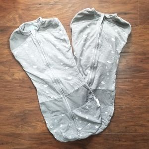 Set of 2 Happiest Baby Velcro Swaddle Sleep Sacks, Size Large